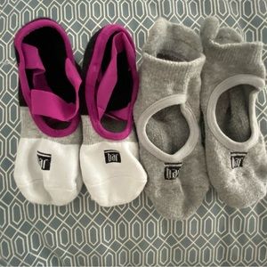 2 pair EUC Bar Method grip barre socks size S small